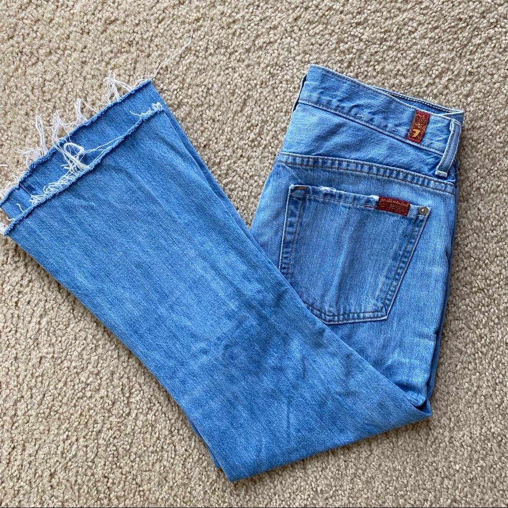 7 For All Mankind Womens Size 27 High Waist Vintage Bootcut Jeans Button Fly
